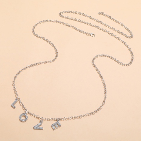 fashion new simple style letter alloy waist chain's discount tags