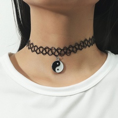 Fashion elastic yin and yang gossip alloy necklace wholesale