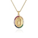 Mode Jungfrau Maria Kupfer eingelegte Zirkon Halskette Grohandelpicture14