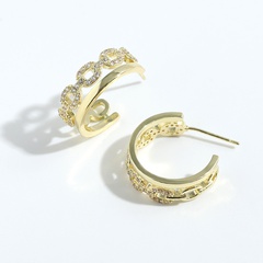 simple fashion irregular creative geometric copper earrings