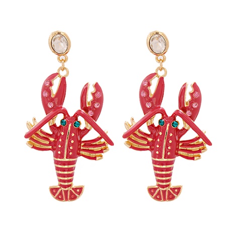 Fashion creative alloy oil drop diamond lobster alloy earrings wholesale's discount tags