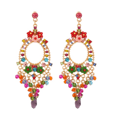 Fashion rhinestone long carved bohemian alloy earrings wholesale's discount tags