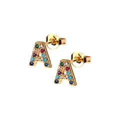 retro style fashion 26 English alphabet earrings