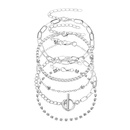 Modische mehrschichtige kreative OTSchnalle mit Diamanten besetztes Kettenarmband 4teiliges Set im Grohandelpicture13
