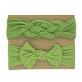 childrens nylon bow solid color elastic knot hairband setpicture40