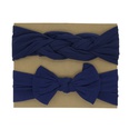 ensemble de serrette noeud lastique de couleur unie avec nud en nylon pour enfantspicture41