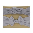 childrens nylon bow solid color elastic knot hairband setpicture43