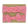 childrens nylon bow solid color elastic knot hairband setpicture46