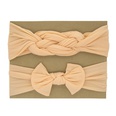 childrens nylon bow solid color elastic knot hairband setpicture49