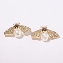 Fashion bee pearl rhinestone alloy earrings wholesalepicture14