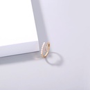 fashion microinlaid golden pearl zircon opening adjustable ringpicture10