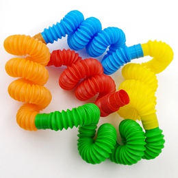 korean new colorful stretch plastic pipe telescopic bellows vent toypicture11