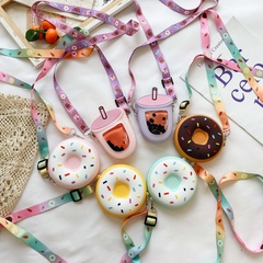 Fashion children's donut shoulder messenger silicone bag wholesale
