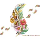 neue Cartoon Farbe Feder Blumen Kinder Wandaufkleberpicture15