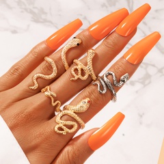 new fashion style exaggerated serpentine irregular ring set