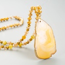 fashion new exaggerated long yellow natural stone crystal sweater chainpicture14