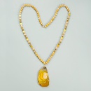 fashion new exaggerated long yellow natural stone crystal sweater chainpicture15