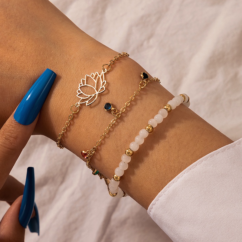 Neue Mode Perlen Quaste Armband Set