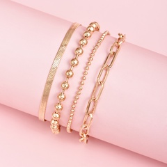 fashion simple bead chain bracelet set