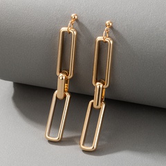 simple fashion buckle geometric earrings