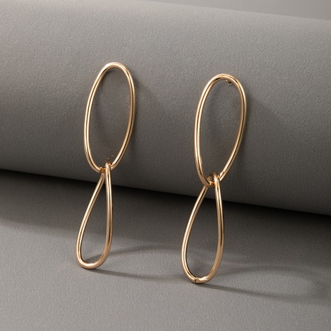 new simple gold interlocking earrings's discount tags