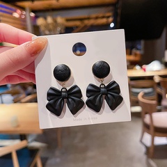 fashion round bow earrings