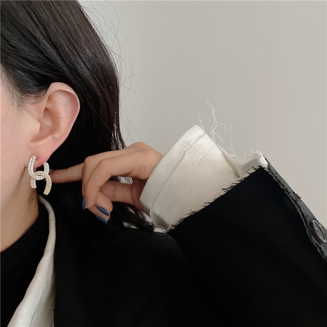 boucles d'oreilles à la mode en perles de zircon micro-incrustées's discount tags