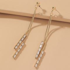 fashion long tassel rhinestone earrings