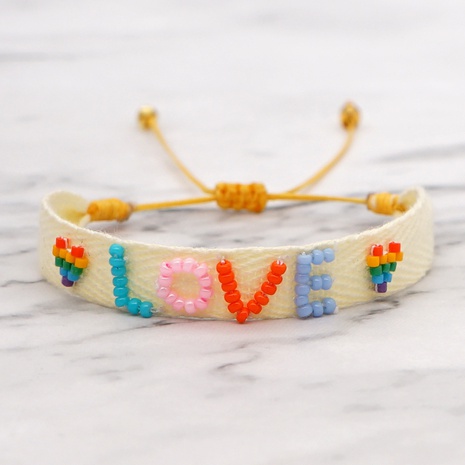 Bracelet de perles Fashion LOVE lettre Miyuki's discount tags