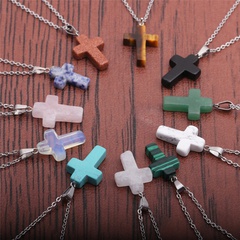 Simple cross stainless steel necklace wholesale