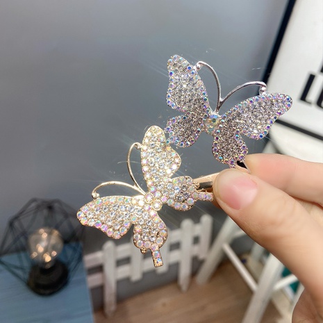 Fashion Colorful Diamond Butterfly Hairpin's discount tags
