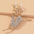 lindo broche de ciervo con diamantes de imitacin y perlas creativaspicture12