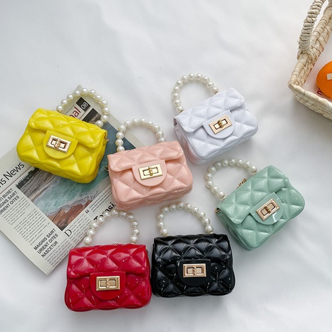 Fashion Pearl Silicone Children's Handbag's discount tags