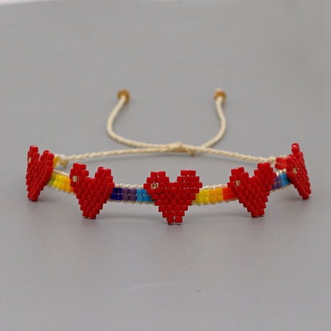 Bracelet en forme de coeur avec perles de Bohème Miyuki's discount tags