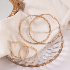 Fashion geometric big circle alloy earrings wholesale
