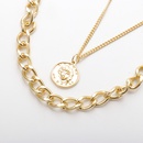 Korea Embossed Portrait Coin Alloy Necklace Wholesalepicture9