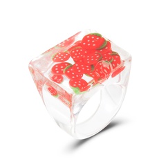 einfache transparente Frucht quadratischen Acrylring Großhandel