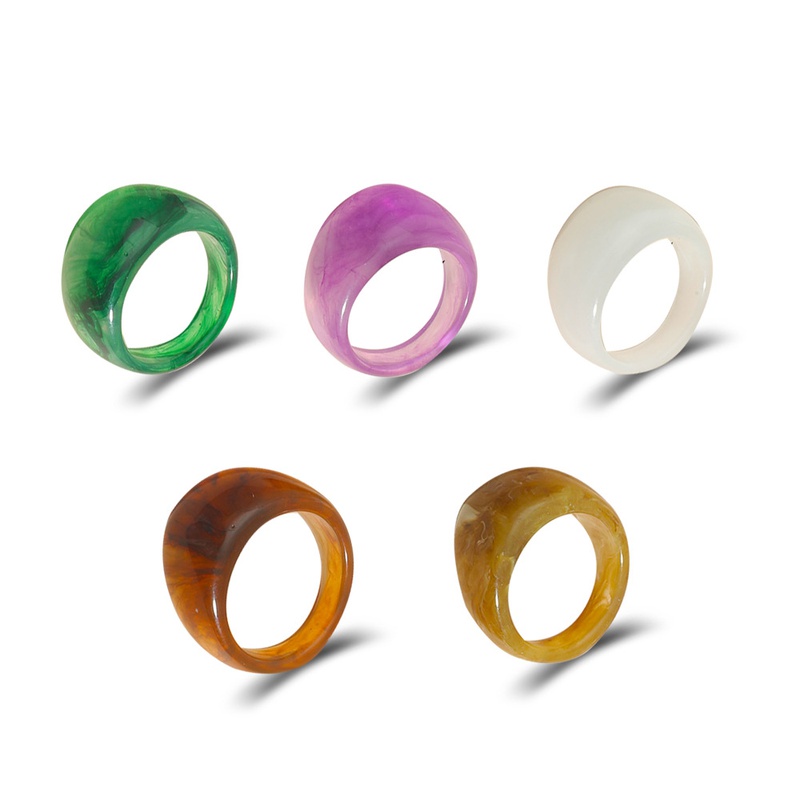 anneau acrylique transparent de couleur simple en gros