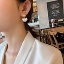 Fashion metal sequin semicircle rhinestone alloy earrings wholesalepicture14