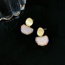Fashion metal sequin semicircle rhinestone alloy earrings wholesalepicture15