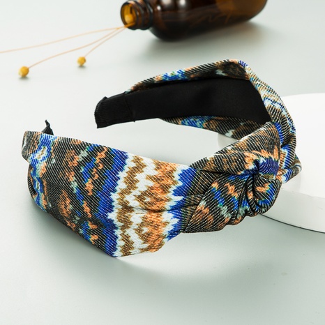 ethnic style colored pattern fabric wide-brimmed headband  NHLN499916's discount tags