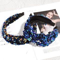 Fashion geometric sequins knotted headband wholesale