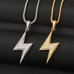 Fashion lightning copper inlaid zircon necklace wholesale