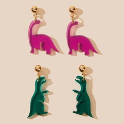 Kreative niedliche transparente Dinosaurier Ohrringe 2-teiliges Set