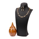 Thick chain interlocking zircon retro tassel earring necklace setpicture19