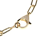 fashion new style copper Interlocking zircon simple necklace setpicture27