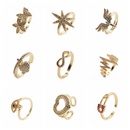 Fashion ECG wave curve copper inlaid zircon rings wholesalepicture9