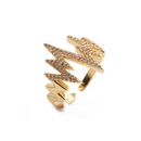 Fashion ECG wave curve copper inlaid zircon rings wholesalepicture10