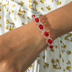 Bohemian creative hand-woven crystal rice bead bracelet