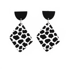 Bohemian leopard geometric square earrings wholesale